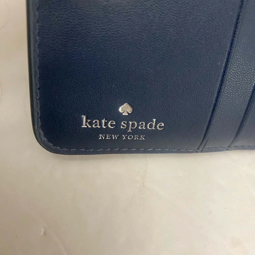 Kate Spade Midnight Blue Bi Fold Compact Wallet